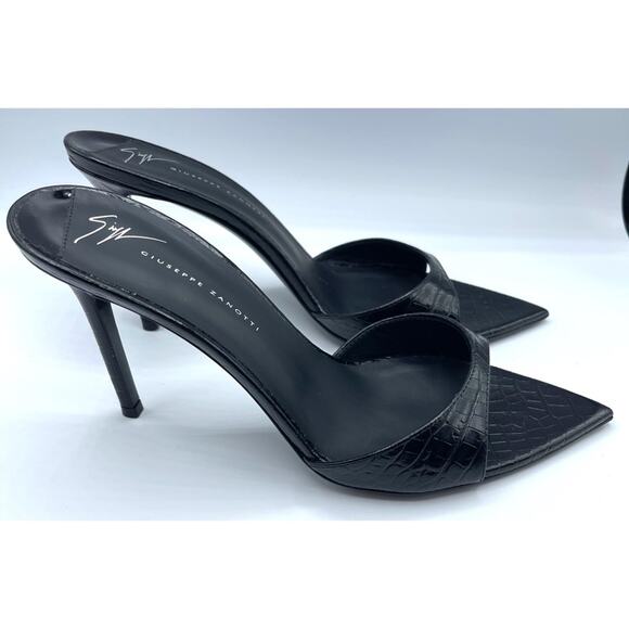 Giuseppe Zanotti Quasimodo Crocodile Embossed Leather Intriigo Mule Sz 40 - Picture 6 of 10